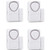 Wsdcam Door and Window Alarms for Home Security  110dB Magnetic Sensor Alarm  Pool Door Alarm for Kids Safety  4-in-1 Mode Small Wireless Door Alarms 4 Pack - White