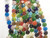 ALL in ONE Millefiori Lampwork Glass Beads for Jewelry Making DIY (12mm Flat Round)