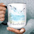 Watercolor Coastal Beach Scene Personalized Ocean Coffee Mug   Custom Name Microwave Dishwasher Safe Ceramic Cup