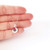 Sterling Silver Small Compass Charm Necklace with July Birthstone  18 inch