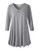 LARACE Plus Size Tunic Womens 3 4 Sleeve Tops and Blouses V Neck Shirts Loose Basic Tee Heather Gray 3X