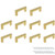 Karcy Pull Handles for Dresser Pull Handle Stainless Steel Cabinet Pull Handles Gold with 2 Sizes Screws Pack of 10