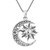 925 Sterling Silver Celtic Crescent Moon and Sun Pendant Eclipse Necklace Gifts Jewelry For Women  and  Girls