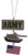 Gnz Support Our Troops Military Ornament w USA Flag- Army