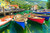 1000 Piece Jigsaw Puzzle of Colorful Wooden Boats on Lake Garda Torbole  Italy