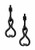 2 Ring Pulls Black Wrought Iron For Cabinets Drawers Doors   Renovator s Supply