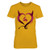 FanPrint Arizona State Sun Devils T-Shirt - Devils HeartShirt - Women s Tee Gold L