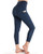 OUGES Womens High Waist Pockets Yoga Pants Running Workout Print Capris Leggings Capris Blue Leopard XL