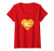 Womens I Love Kansas City Football KC Heart Map V-Neck T-Shirt