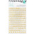 Heidi Swapp 312581 2 Sheets Memory Planner Glitter Alpha Stickers, Gold/Pink