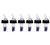 Pack of 6  Measured Liquor Bottle Pourers  1.125 oz  Clear Spout Bottle Pourer with Purple Tail and Black Collar  Measured Pour Spouts by Tezzorio