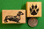 Dachshund Dog Rubber Stamp Set of  2  Wood Mounted - Rubber Stamp Wood Carving Blocks