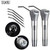 2PCS Dental Air Water Spray Syringe Triple 3 Way 2 Nozzles Tips Metal Handle  plus 4Pcs Metal Alloy Nozzles Tips Tube