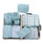 Belsmi 9 Set Packing Cubes With Shoe Bag - Compression Travel Luggage Organizer  9pcs Blue