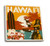 Lantern Press Hawai i - Woodblock  Set of 4 Ceramic Coasters - Cork-Backed  Absorbent