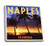 Lantern Press Naples  Florida - Palms and Sunset  Set of 4 Ceramic Coasters - Cork-Backed  Absorbent