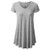 Meikosks Ladies Flowy Tops V Neck Short Sleeve T Shirt Solid Color Blouses Basic Pullover Gray