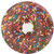 Realistic Donut Blanket  Thermal Blanket Lightweight and Soft Flannel Fleece Novelty Decorative Blanket  Perfectly Round Fuzzy Blanket on Bed Couch Chair for Kids  Donut and Coffee  60 inch