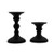 Vincidern Pack of 2 Black Pillar Candle Holders for Dining Table Decor  Retro Candlestick Holder Centerpiece for Home Decor Accents