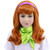 Hulaidywig Orange Costume Wig Set for Kid s  Wig  plus Headband  plus Green Scarf  plus Hairpin  plus Wine Red Socks