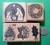 Christmas Rubber Stamp Set  5 pcs  Wood Mounted - Rubber Stamp Wood Carving Blocks