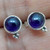 925 Sterling Silver Earring Purple Amethyst Stud Earring New Year Gift For Her
