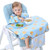 Moonker-Baby Tops Reusable Washable Bibs with Food Catcher for Babies and Toddlers  Easily Clean  Dry Waterproof Lightweight  Blue