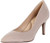 City Classified Comfort Coen-h Medium High Heel Pointy Toe PumpSuper Cushioned Memory Foam Inner Sole Beige Patent 6