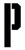 22x28 Large Army Block Letter Stencil from 4 Ply Mat Board -Army Block Letter P