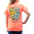 High Tides Good Vibes Neon Red Orange Cotton Fabric Comfort T-Shirt Medium