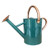 SunnyTong Galvanized Steel Watering Can Metal Watering Can for Outdoor Plants with Copper Accents  1 Gallon  Green