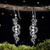 Sterling Silver Moon Phase Snake Earrings - Double Sided - Handmade  Solid .925
