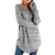 HGWXX7 Womens Tops Plus Size Long Sleeve O Neck T-Shirts Casual Loose Fashion Solid Color Blouse Tunic Pullover Gray