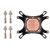 Wendry Computer CPU Water Cooling Block  CPU Water Cooling Block Waterblock Cooler with 50mm Copper Base for Intel AMD