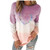 SALIFUN Women Pullover Tops Casual Color Block Tie Dye Crewneck Long Sleeve Shirt Loose Gradient Pullover Sweatshirt Top