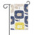 Zacathan432 Seasonal Garden Flag  28 x 40 Inch Outdoor Flag  Block Blooms Navy Garden Banner  Yard Flag