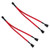 Zexmte PWM Fan Splitter Cable 4 Pin Y Splitter 1 to 2 Converter Computer PC Fan Power Extension Cable,Red Sleeved,2 pack