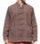 RaanPahMuang Thick Muang Cotton Chinese Jacket Shirt Mandarin Frog Button Front  Medium  Brown Sepia