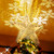 BATTOP Christmas Tree Topper Christmas Tree Star Topper Lighted with White Rotating Snowflake Projector 3D Hollow Glitter Lighted Golden Tree Topper for Christmas Tree Decorations  Golden