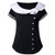 Womens Leopard Print Tunic Top Casual Long Sleeve Splicing Shirt Pullover Leopard Color Block Tops White