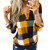 Long Sleeve Shirts for Women Women Casual Sweatshirts Long Sleeve Blouse Loose Color Block Pullover Shirts Tops Orange