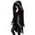 TWGONE Cardigan Jacket Women Plus Size Hooded Coat Long Sleeve Punk Moon Print Black Cloak  XXX-Large Black
