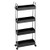 SVOHZAV Slim Rolling Storage Cart with Wheel  Utility Cart  Gap Storage Slim Slide Out Pantry Storage Rack with Handle for Kitchen Bathroom Laundry Narrow Places  Black  4 Tier