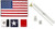 3 x5  US American Nylon Flag with Embroided Stars and 6  Pole KIT