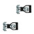 Black Inner Interior Inside Door Handle Pair Set for 82-92 Camaro Firebird