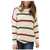 aihihe Knit Sweater for Women Plus Size Color Block Striped Sweater Crew Neck Blouses Casual Pullover Jumper Tops White