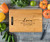 Personalized Cutting Board Engraved Bamboo Chopping Block Bamboo Handle Infinite Love