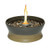 Tiki Brand Clean Burn Tabletop Firepiece. Clean Burn Table Torch Outdoor Decor 7 inch Grey and Gold