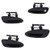 ECOTRIC Door Handle Smooth Black Exterior Outside for 2002-2006 Altima  Front Left  and  Right  plus Rear Left  and  Right