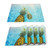 Pineapple in The Sea Water Placemats 6 PCS Washable Placemat for Dining Table Decorations  Heat-Resistant Table Mats for Kitchen Dinner Banquet Decor Ocean Under Sunshine